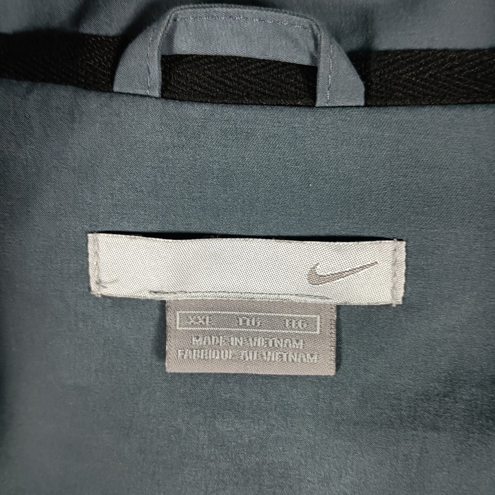 Nike Windbreaker Jacket Men XXL Gray Black Full Zip Running Golf Swoosh - Picture 2 of 8